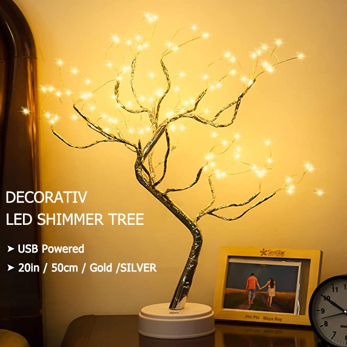 READY STOCK Lampu Tidur Model Pohon Ranting Unik Colokan USB/ BATTERY / TREE LAMP DEKORASI KAMAR 108/72/36 LED Putih Hangat Light