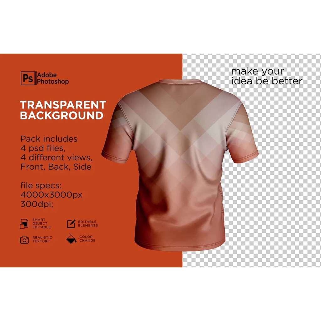 Mens T-Shirt Short Mockup