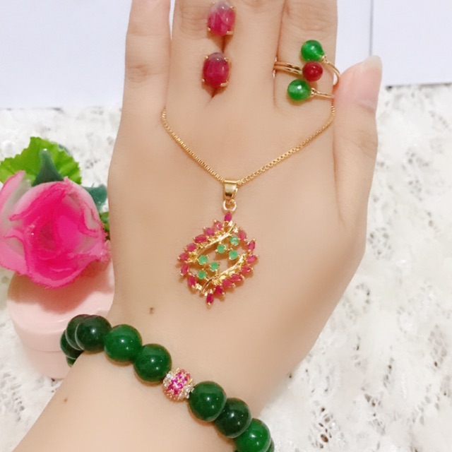 set giok gelang giok asli cincin giok 88