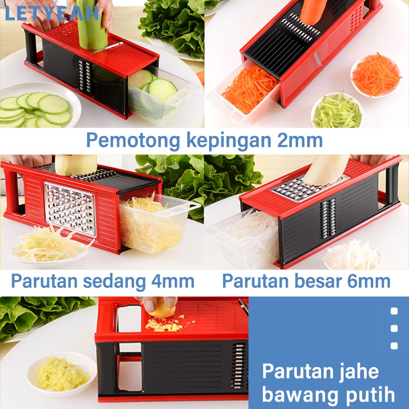 letyeah Parutan serbaguna / parutan sayur manual / alat pemotong sayur / alat pengiris grater dapur