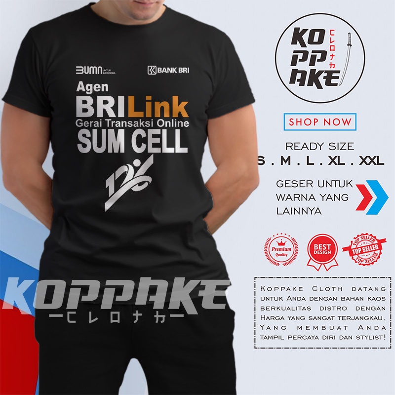 Kaos Agen BRILINK Full Patch Request Nama Toko Ulang Tahun BRI 126 Baju Perusahaan
