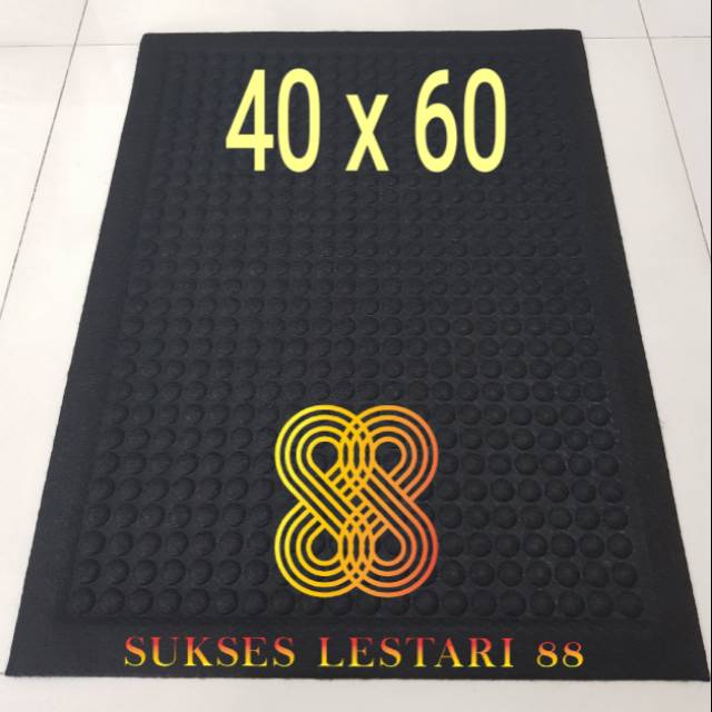 Keset Karpet Karet Full Bludru Anti Slip 40 x 60