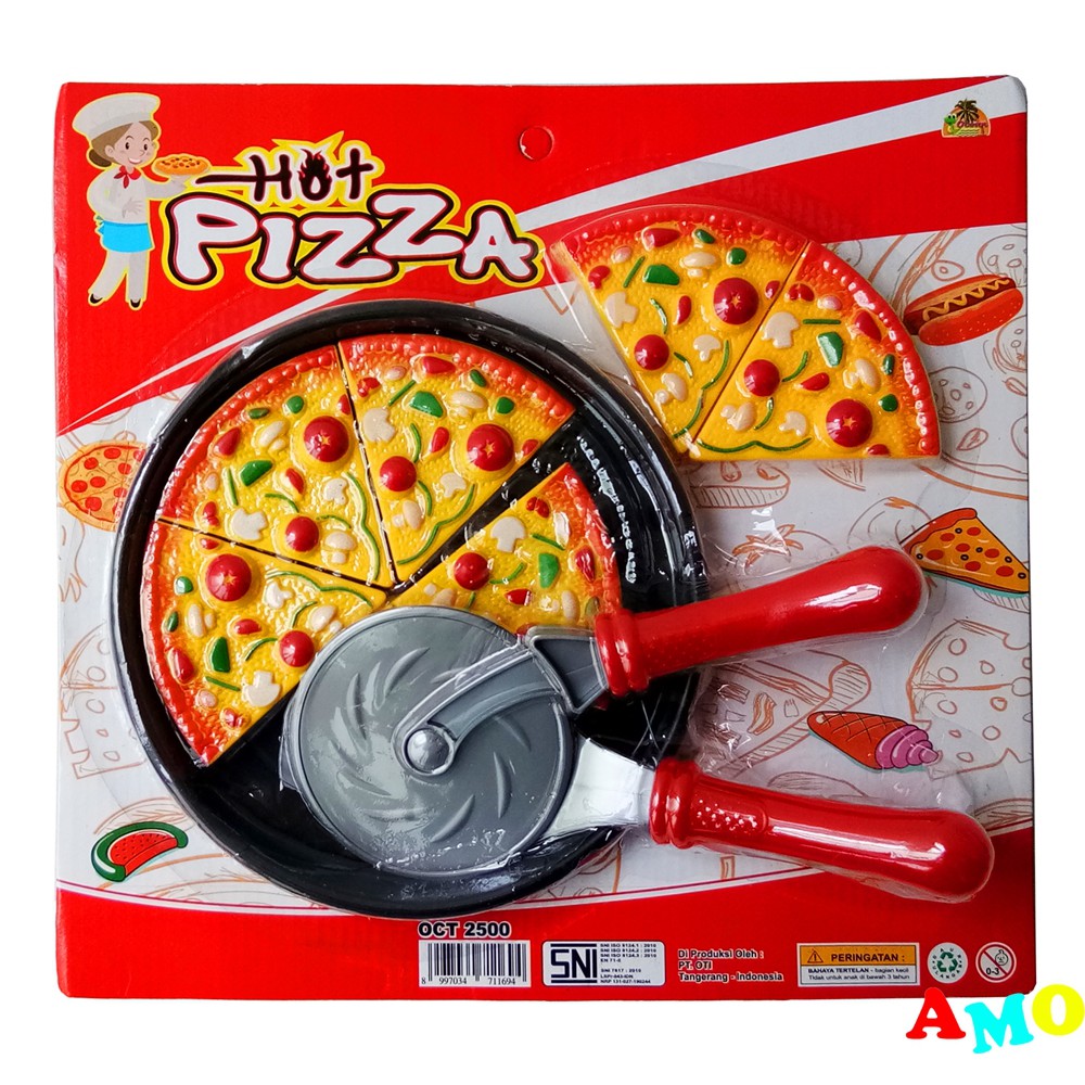 Mainan Anak Pizza Set OCT-2500 set Edukasi masak  Masakan kitchen 3 4 5 6 tahun Kado ulang Tahun