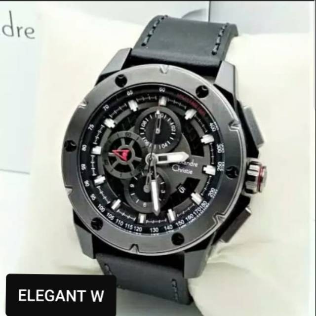 JAM TANGAN ALEXANDER CHRISTIE PRIA ORIGINAL AC 6549 MC BLACK