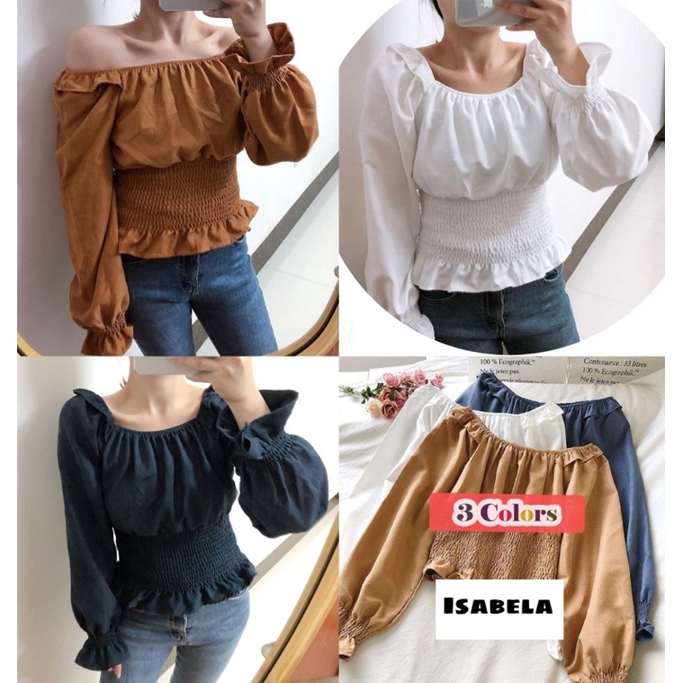 JC/MP Sabrina Isabela / Atasan wanita Sabrina / Blouse Korea