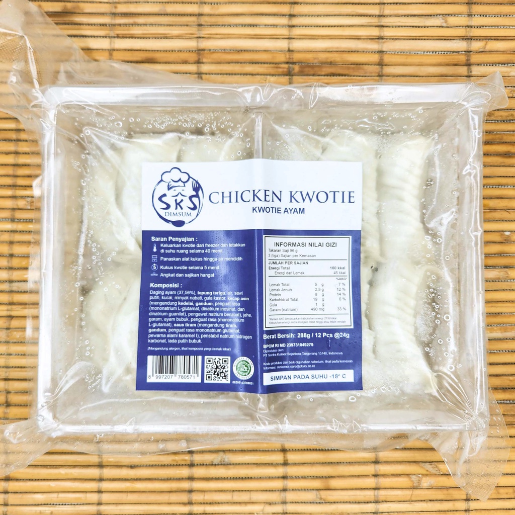 

Dimsum Kwotie Ayam SKS Frozen - isi 12pcs