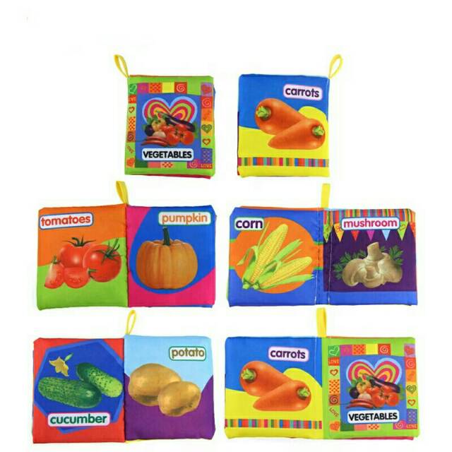 Mainan Bayi Buku Kain Edukasi 6pcs/set - Baby Toy Book set_Cerianti