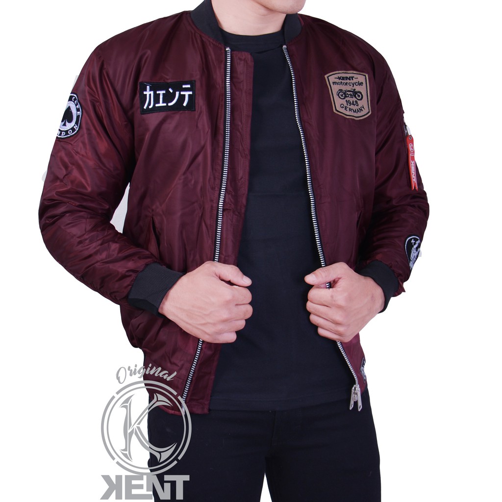 Kent Jaket Bomber Pilot RIDER MAROON