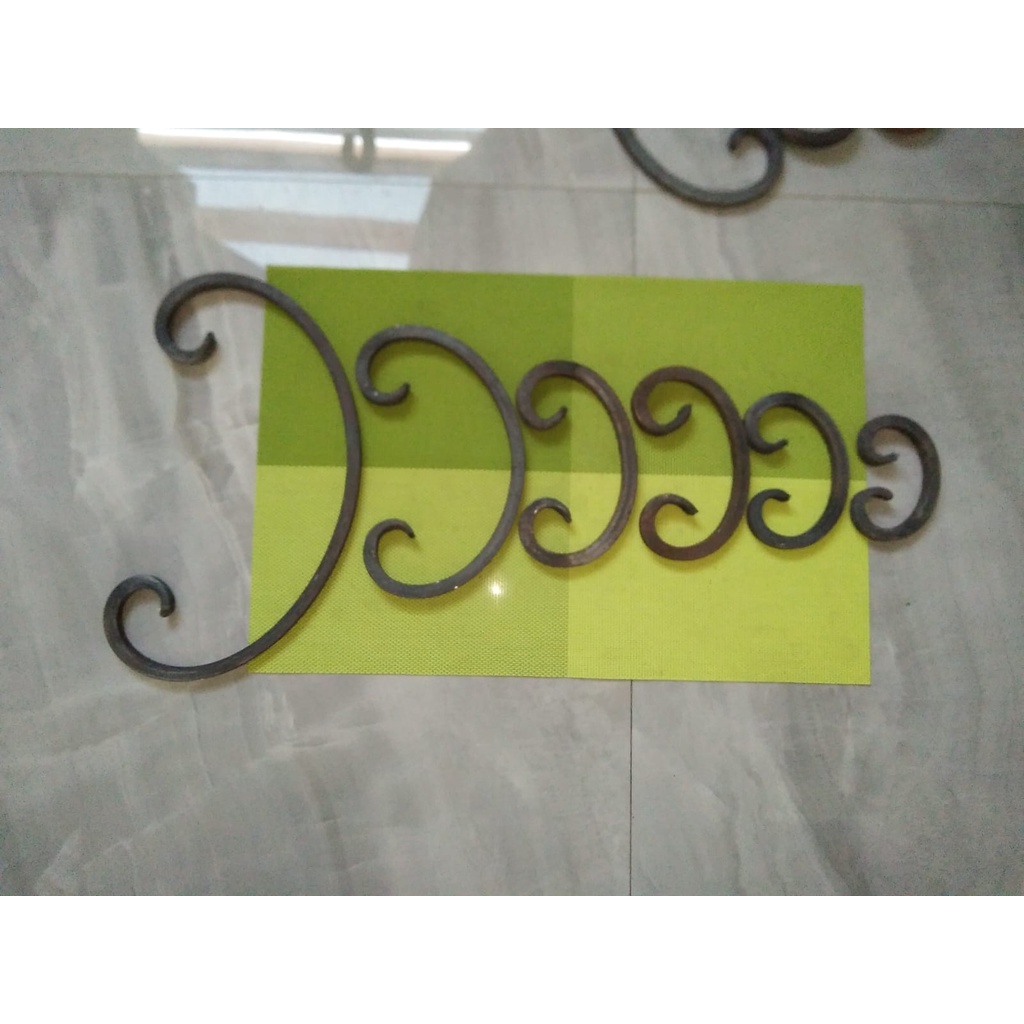 Jual Besi tempa Leter C Ring nako ornamen pagar berbagai ukuran perkilo