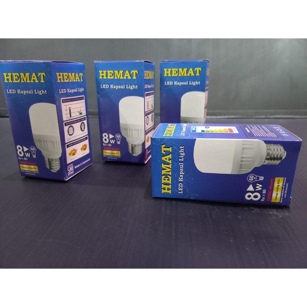 LAMPU HEMAT LAMPU LED KAPSUL LIGHT 8W LAMPU HEMAT ENERGI