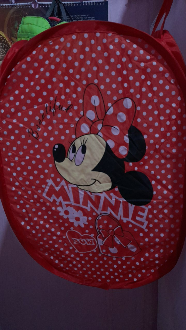 Keranjang Baju Kotor Lipat Motif Karakter