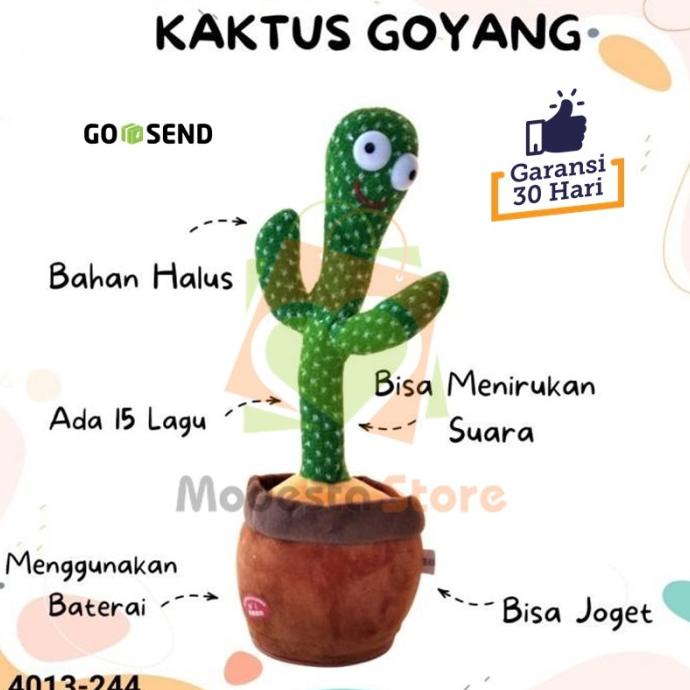 Mainan Kaktus Goyang Joget Bisa Bicara Boneka kaktus