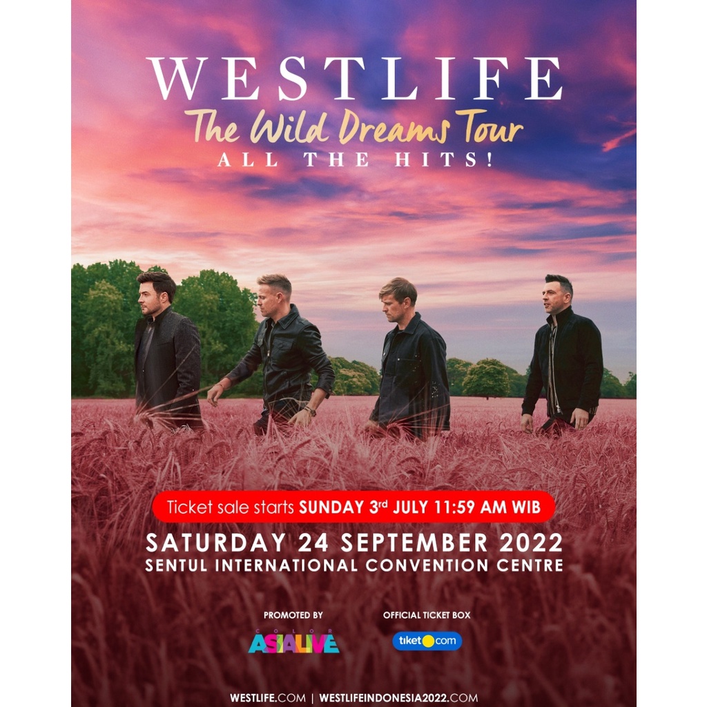 2 Tiket Westlife The Wild Dreams  - Sentul, 24 September 2022