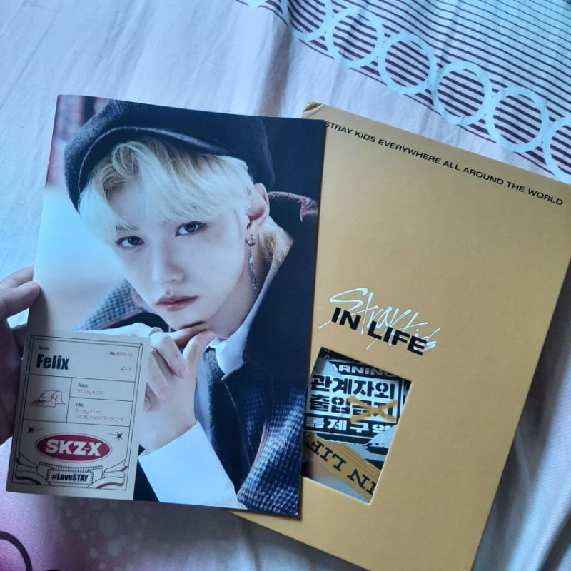 Album only inlife kuning skz + photobook felix skz x