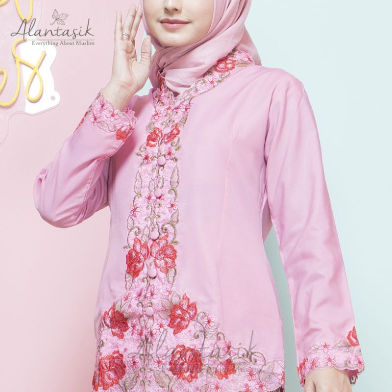 Alantasik - Atasan kebaya bordir WARNA alantasik modern wisuda kantor kerja SULAM kebaya encim wrana R24 R27