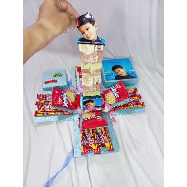 Exploding Box 3 layer kosongan / tanpa snack