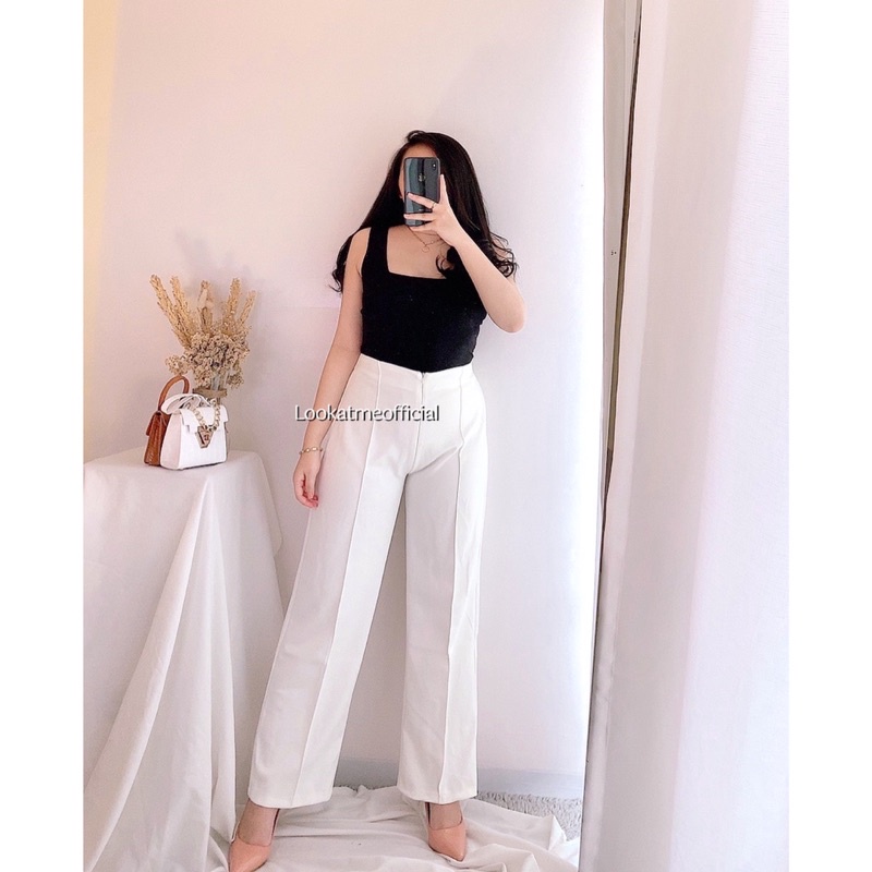 Lookatmeofficial • Celana Kulot Scuba Classy Highwaist Premium Cullote Pants