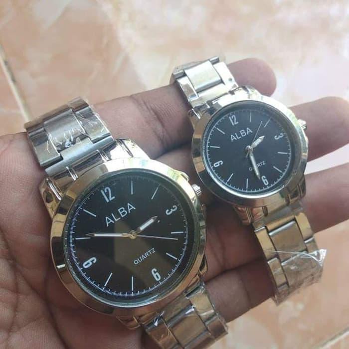 Sangat Laku Jam Tangan Alba Couple - Emas