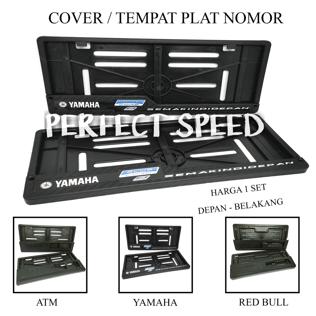 COVER PLAT NOMOR / TEMPAT PLAT NOMOR BAHAN PLASTIK BISA UNTUK SEMUA MOTOR HARGA 1SET DEPAN &amp; BELAKANG