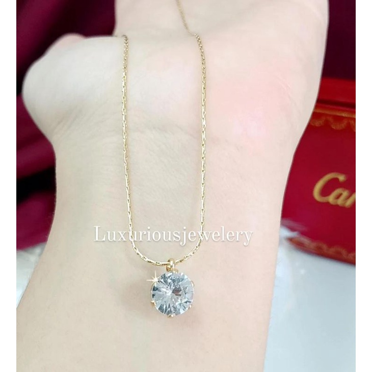 Luxuriousjewelery- Kalung Solitaire tittanium