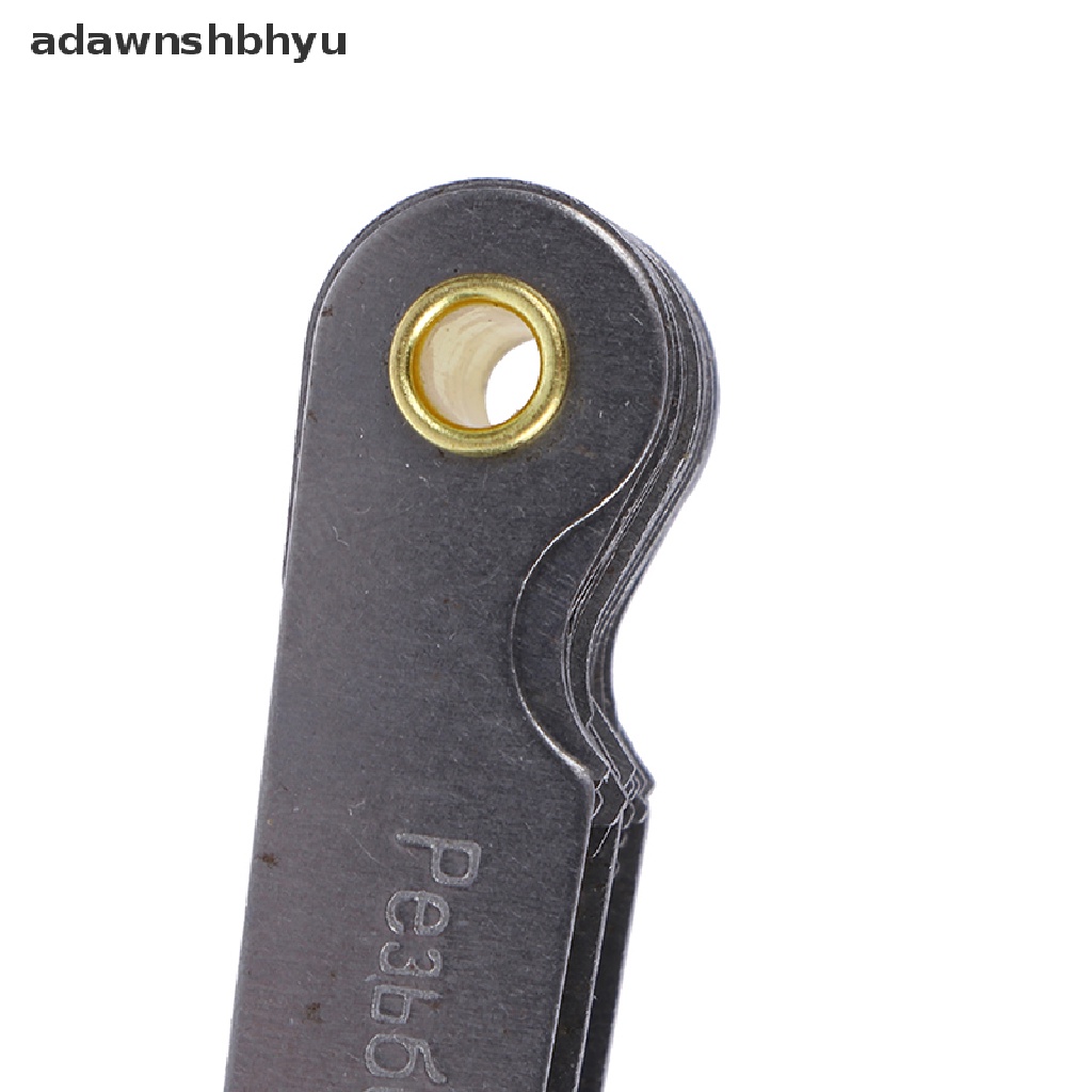 Adawnshbhyu 40Pcs thread measuring gage 60derajat whitworth metric screw thread pitch gauge