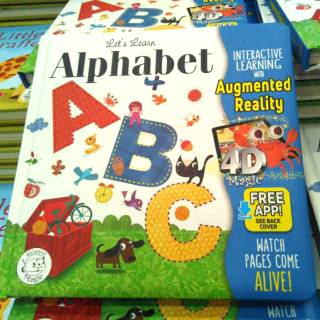 Buku Augmented Reality 4D/ Alphabet ABC /Mengenal Huruf/Buku Anak Ajaib/ Gambar Hidup/ Little Hippo