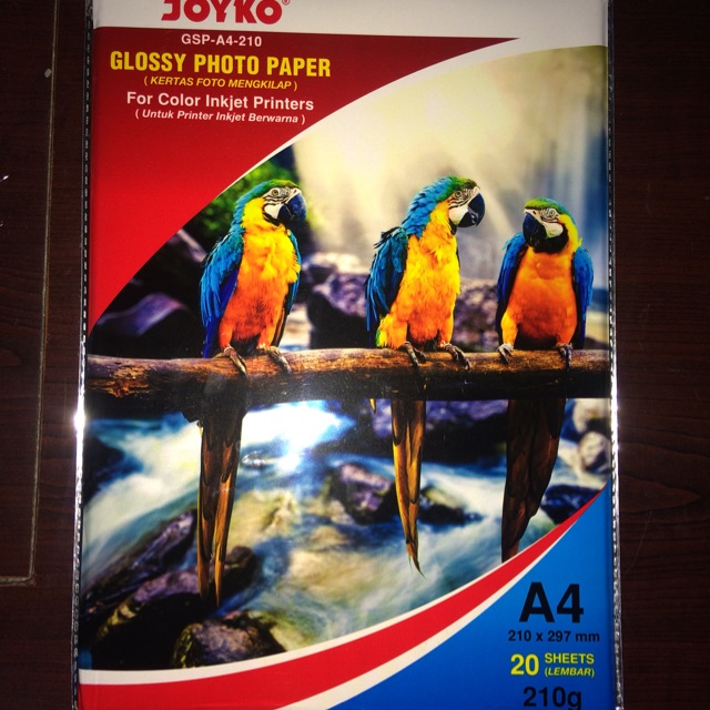 

KERTAS FOTO JOYKO PAPER GLOSSY 210g