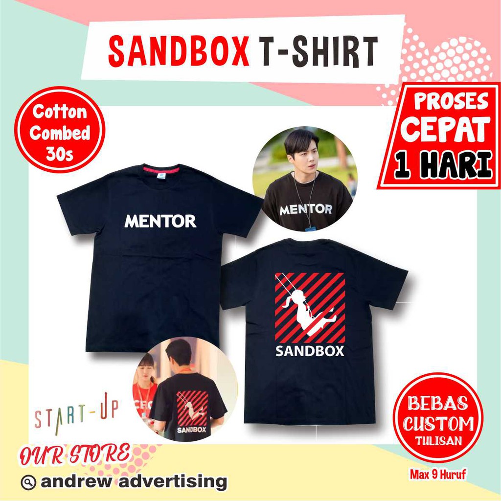 KAOS SANDBOX START-UP SERIES DRAKOR KOREA T-SHIRT BAJU DISTRO