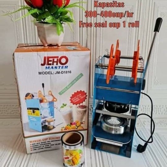 Jeho Sealing Machine Mesin Cup Sealer Press Gelas Free 1 roll Plastik