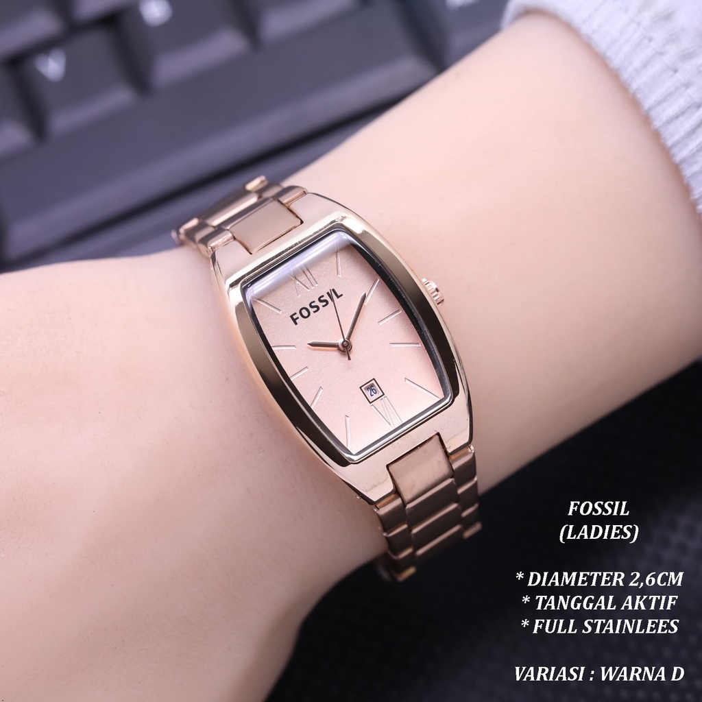 (BISA COD) JAM TANGAN WANITA FASHION RANTAI BODY OVAL TANGGAL AKTIF