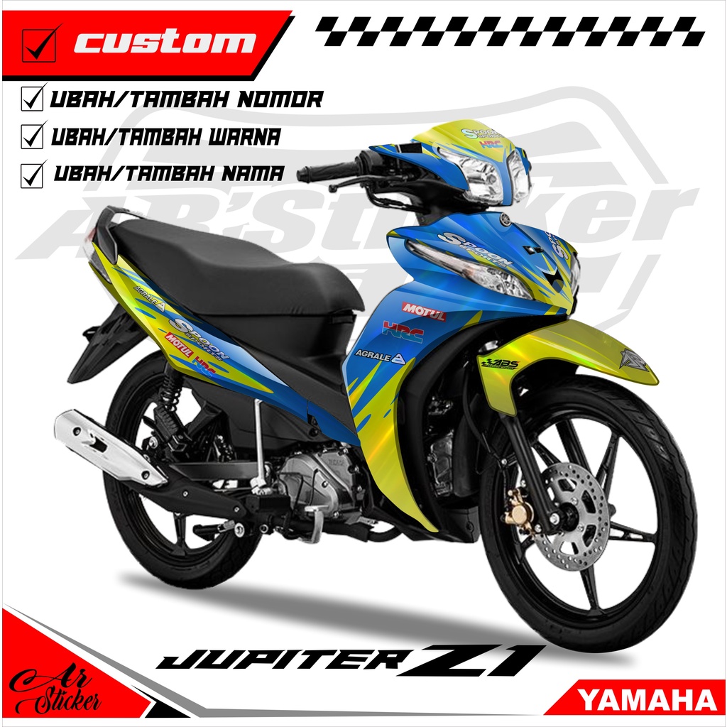Decal Yamaha JUPITER Z1 Full Body - Stiker Dekal Hologram Pelangi, Chrome JUPITER Z1 Full Body D5-07