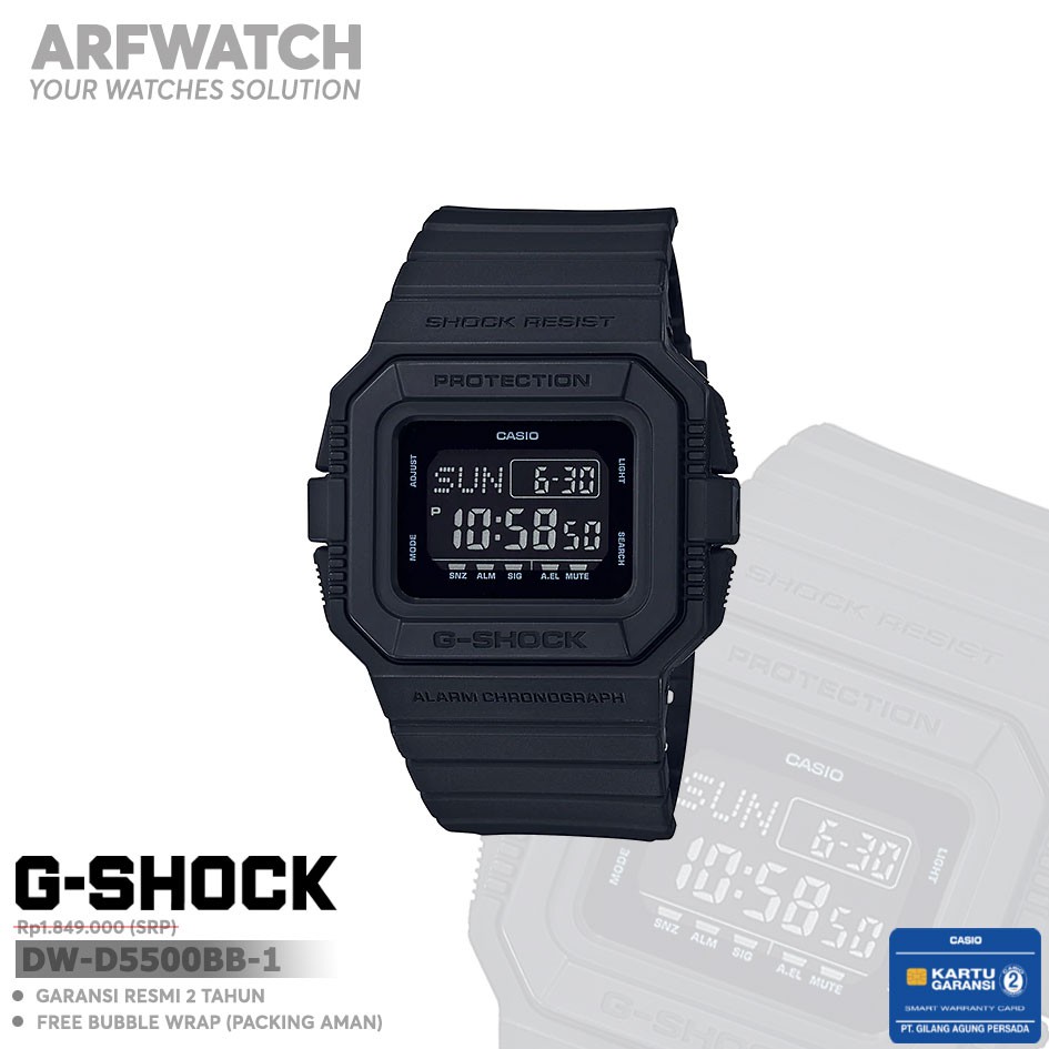 Casio G-Shock DW-D5500BB-1 / DW-D5500BB-1DR Original