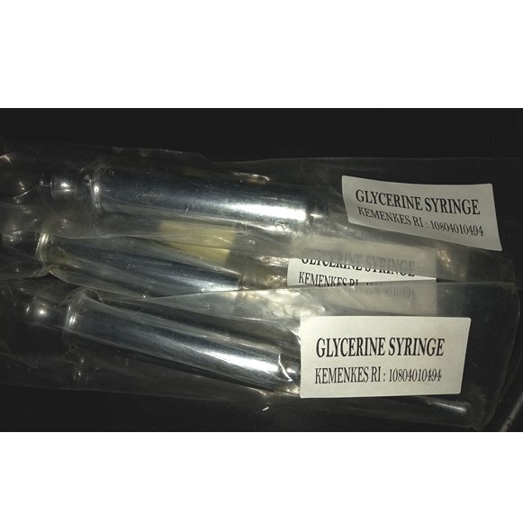 Glycerine syringe spuit gliserin stainless 30 cc