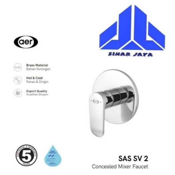 AER Kran Tanam Shower Tembok Panas-Dingin / Kran Air SAS SV2