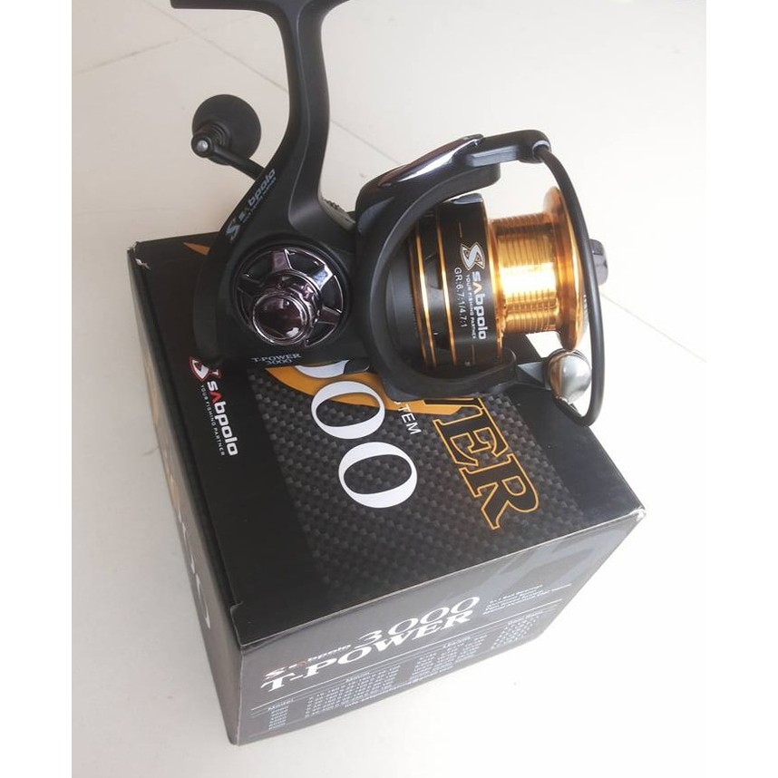 BARU Reel Pancing Dual Ratio SABPOLO T-POWER 3000 10 Bearing TERBAIK