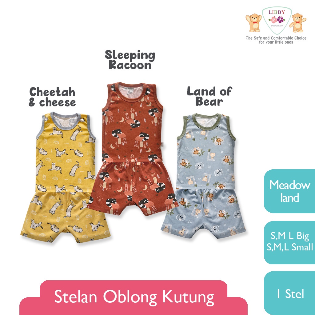 LIBBY SETELAN OBLONG KUTUNG CELANA PENDEK MOTIF