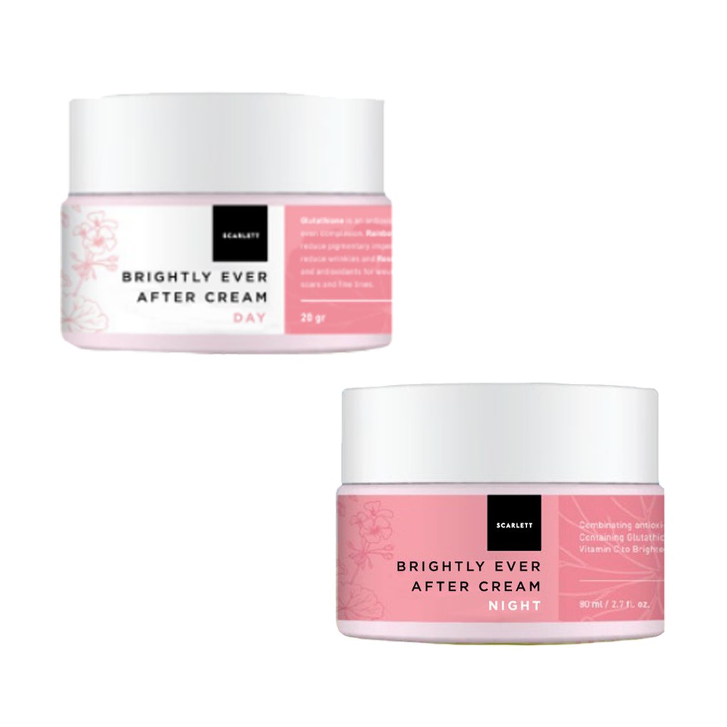 Scarlett Brightly Ever After Cream Day & Night / Cream Siang & Malam Scarlett
