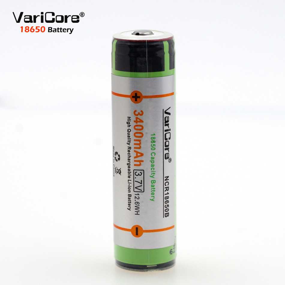 VariCore 18650 Rechargeable Li-ion Battery 3400mAh 3.7V Button Top-Kapasitas Baterai-3400mAh