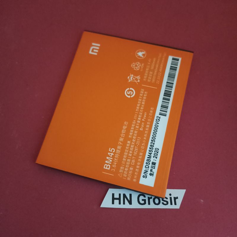 Baterai batre xiaomi redmi note 2 redmi note 2 Prime  BM45 Battery hp