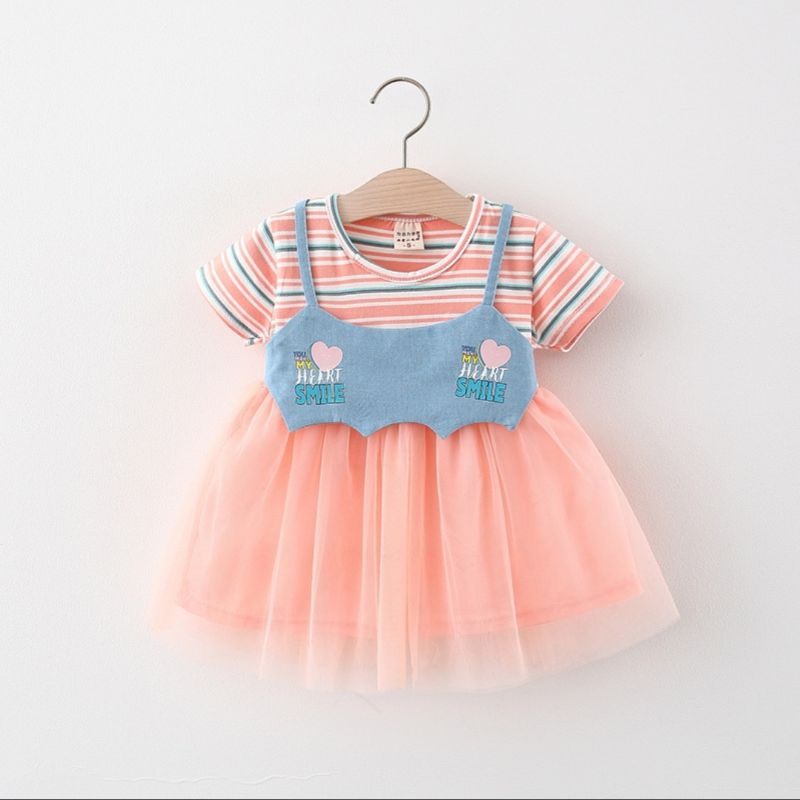 [ 0-2 tahun] Dress anak import tutu my heart smile