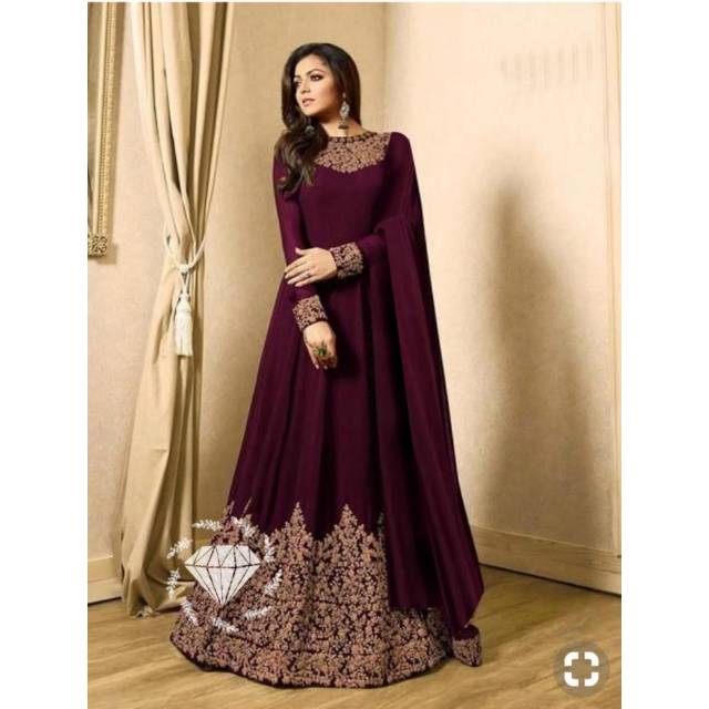 DRASHTI DHAMI BORDIR FASHION PAKAIAN WANITA DRESS GAMIS MAXY FREE SELENDANG KR ADA VIDEO REAL PICT