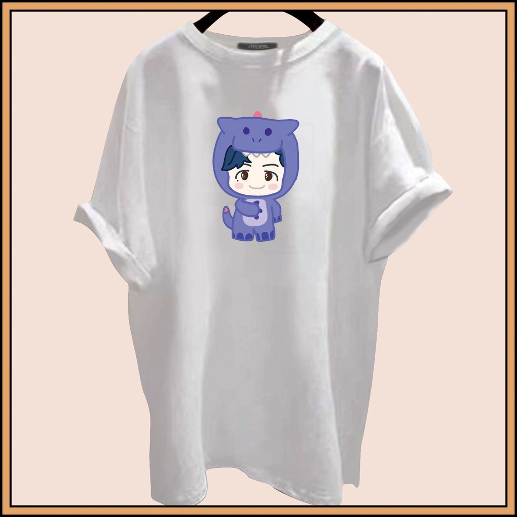 CALVIERO SHOP - BAJU KAOS ATASAN WANITA PURPLE DINO PRINT