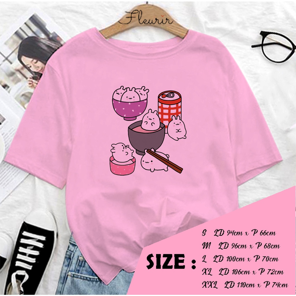 FLEURIR - COD KAOS KAWAII WANITA PRIA REMAJA DEWASA UNISEX TSHIRT JUMBO