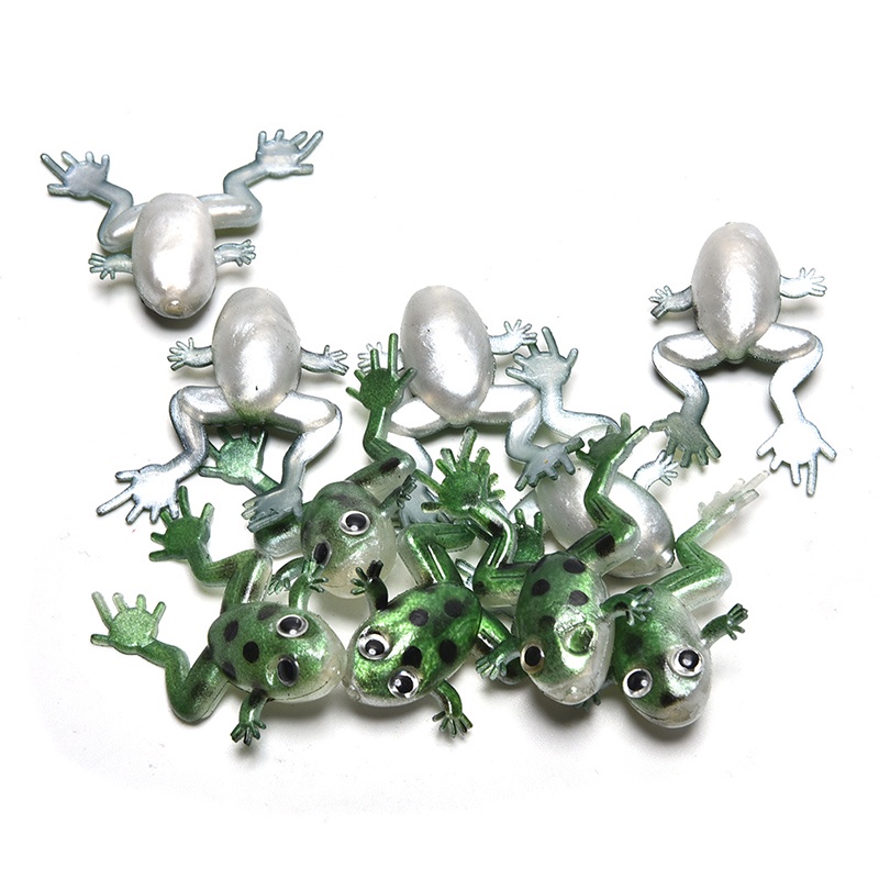 10pcs / set Katak Imitasi Bahan Lembut Untuk Memancing