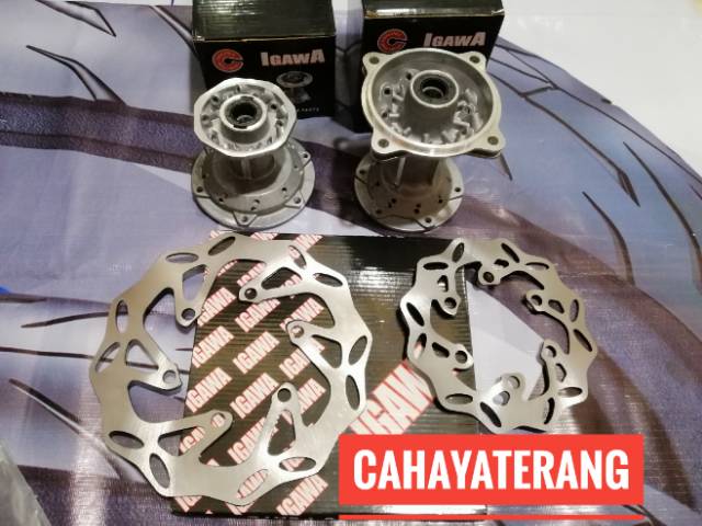 Trombol Tromol Set Depan Belakang Bonus Piringan Cakram Kawasaki KLX S L G 150 BF150 - Dtracker 150