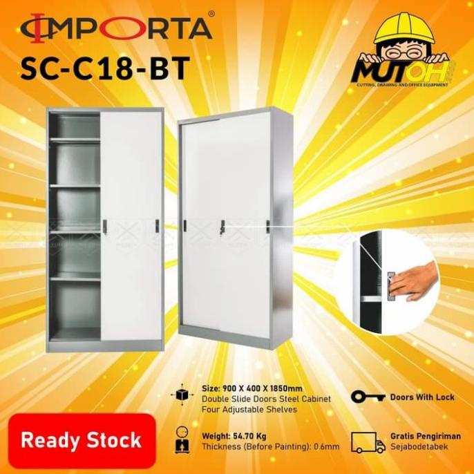 

BIG SALE LEMARI ARSIP LEMARI BESI PINTU SLIDING IMPORTA SC-C18BT SALE