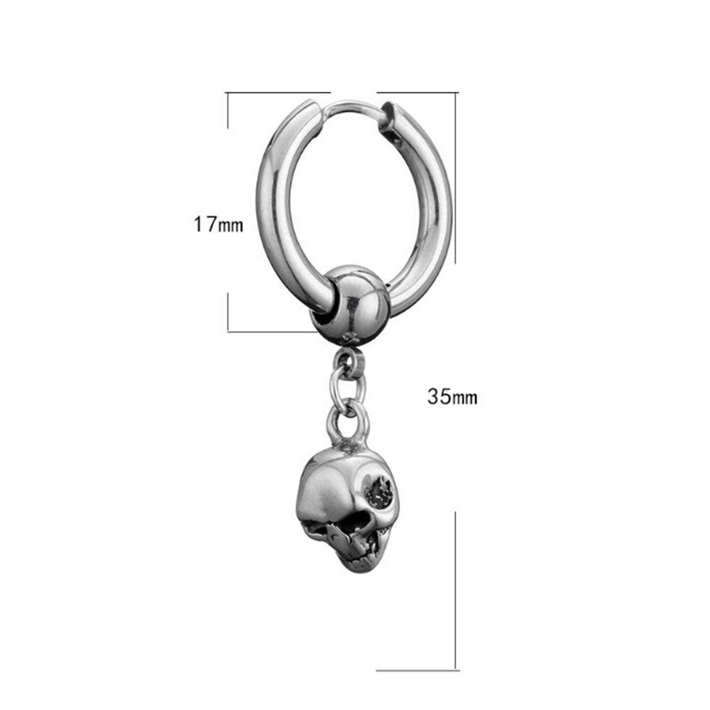 NEEDWAY Pria Hoop Earrings Street Wear Retro Pesta Stainless Steel Fashion Desain Kuningan Temperamen Wanita Earrings