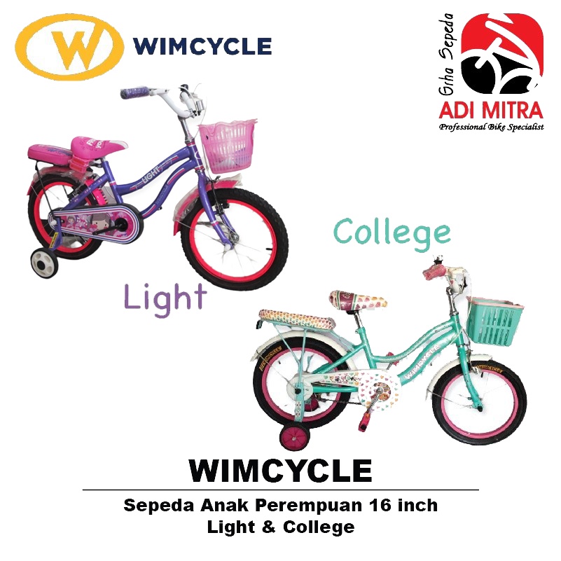 Wimcycle Sepeda Anak [16 Inch] Light / College