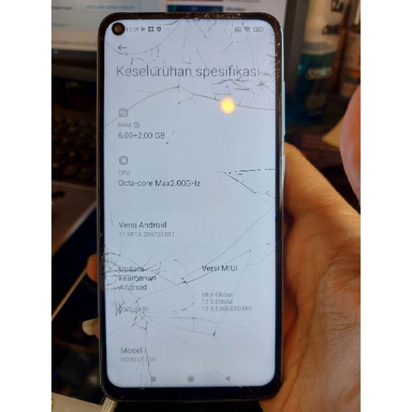 mesin lcd hp redmi note 9 ram 6