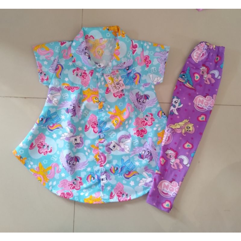 (COD) SET TUNIK KUDAPONY USIA 1-5 TH (PILIH WARNA)